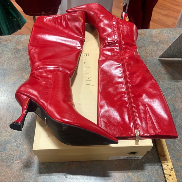Red Knee High Dress Boot size 9 by Bellini - Picture 1 of 7
